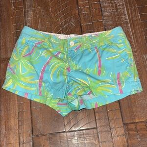 Lilly Pulitzer Walsh Tropical 🌴 Palm Tree Print Women's Shorts, Size 4, GUC